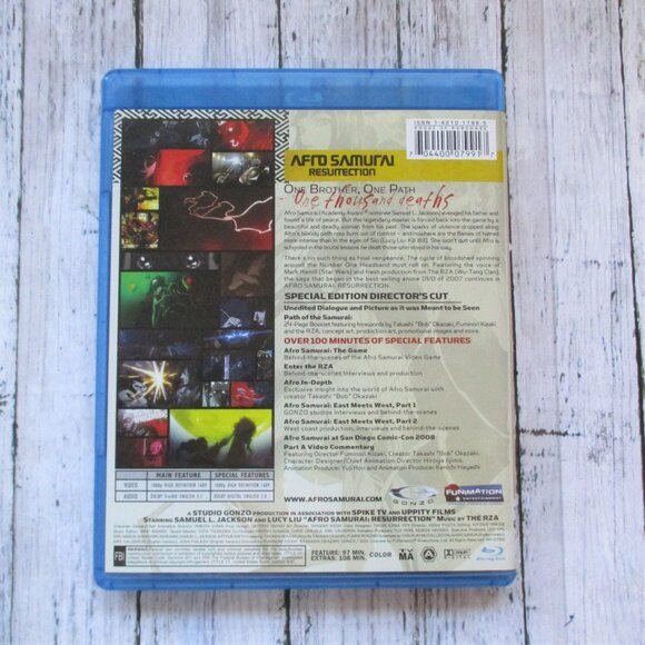 Afro Samurai Resurrection Director's Cut Animated Blu-Ray Full Length Movie - Picture 5 of 5
